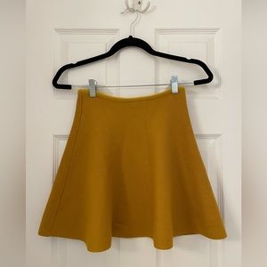 Zara Knit Mustard Mini Skirt